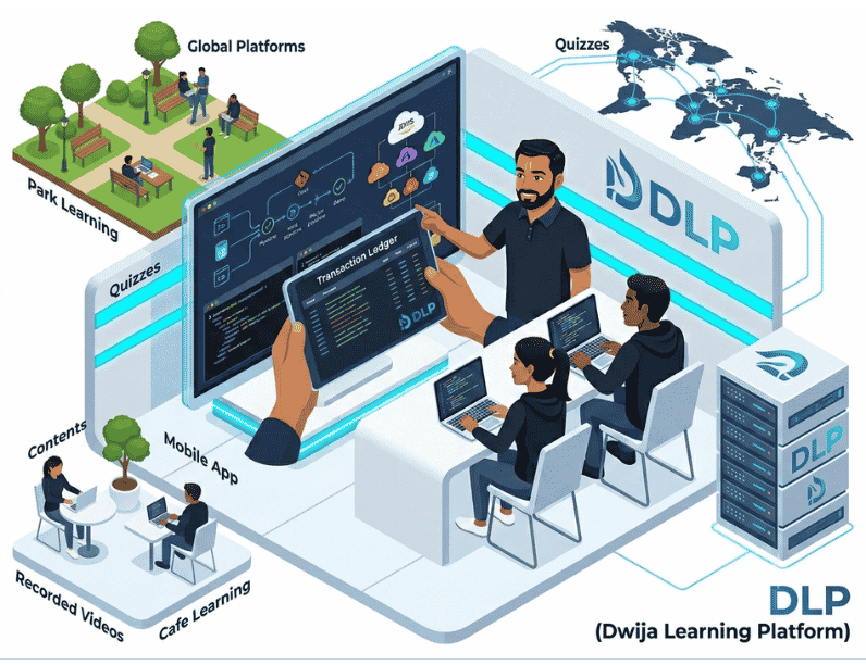 Dwija Learning Platform mobile app features overview